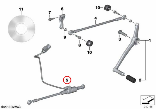 Assistente cambio HP OEM 77258528774 per moto BMW HP4, S 1000 RR, S 1000 R e altro. Originale BMW Motorrad