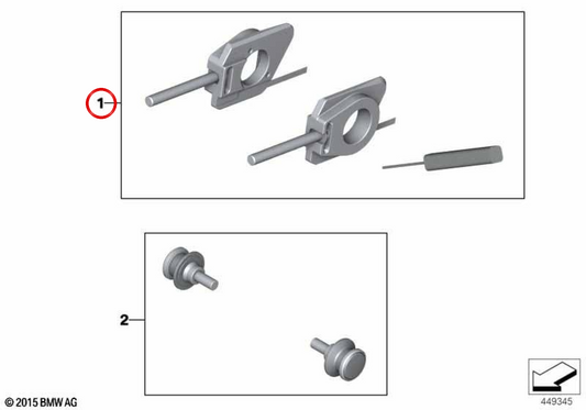 Tendicatena HP OEM 77258560292 per moto BMW S 1000 RR, S 1000 R, S 1000 XR, HP4. BMW Motorrad originale.
