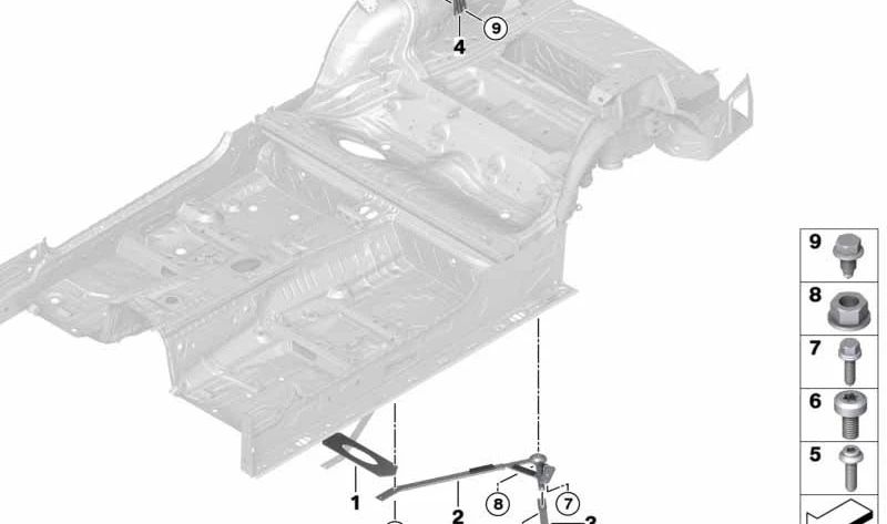Soporte de conexión OEM 33312284647 para BMW F87, F80, F82, F83. Original BMW.