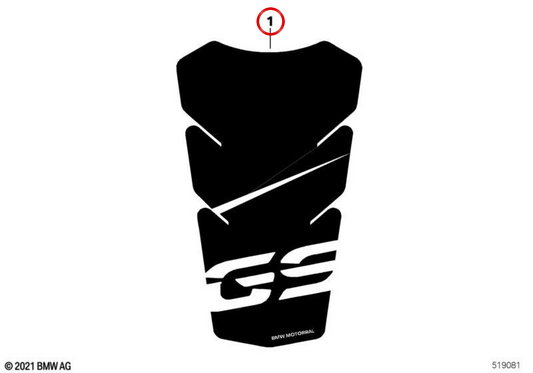 Protection de réservoir OEM 77311690236 pour BMW Motorrad G 310 GS (K02). BMW Motorrad d'origine.