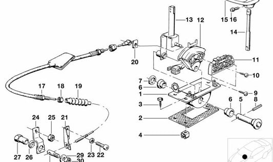 Casquillo de soporte OEM 25161207838 para BMW E21, E30, E12, E28, E24, E23. Pieza original BMW.