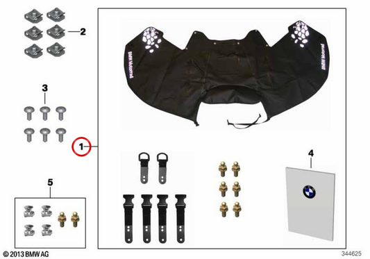 Black leg cover blanket for scooter OEM 77318527012 for BMW C 650 GT (K19) 2011-2020. Original BMW Motorrad