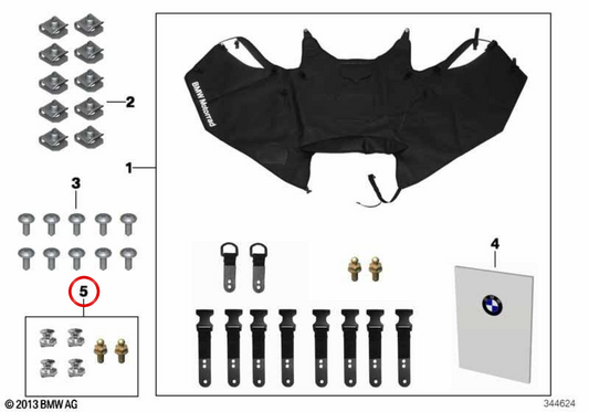Juego de mantas cobertoras para scooter OEM 77318550076 para BMW Motorrad C 600 Sport, C 650 Sport, C 650 GT, K1. Original BMW Motorrad.