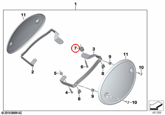Casquillo D=13x8 OEM 77318564673 pour motos BMW R nineT, R nineT Pure, R nineT Scrambler, R nineT Racer, R nineT Urban G/S... et plus. Original BMW Motorrad