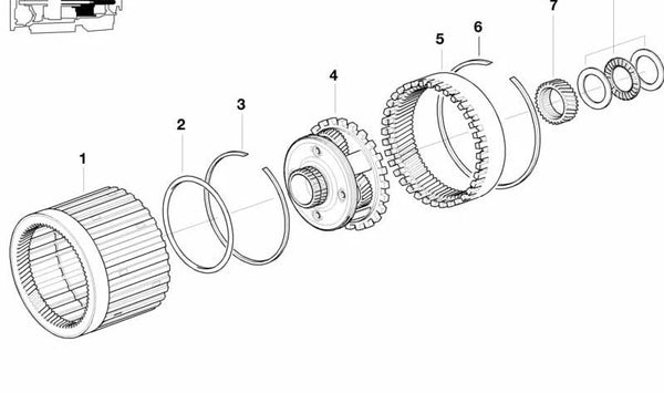 Junta tórica OEM 24221421552 para BMW E34, E39, E32, E38 y E31. Original BMW. Ideal para mantenimiento de caja automática A5S560Z en modelos con motor V8 M60/M62.