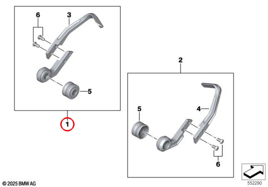 Schutz für linke Kupplungshebel schwarz OEM 77329829099 für BMW Motorräder F 900 R, F 900 XR… und mehr. Original BMW Motorrad.