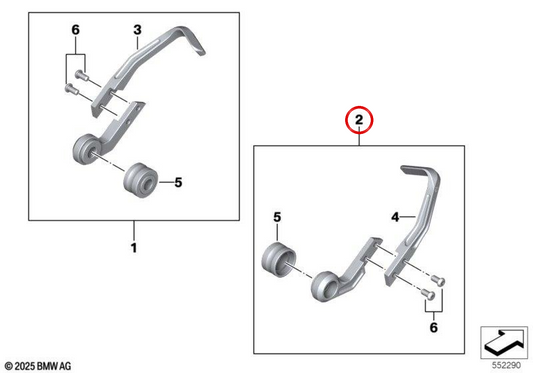 Schutz für rechte Bremshebel schwarz eloxiert OEM 77329829100 für BMW Motorräder F 900 R, F 900 R A2, F 900 XR, F 900 XR A2... und mehr. Original BMW Motorrad