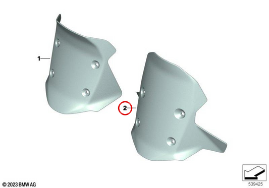 Parabrisa alto escurecido OEM 77337107669 para motos BMW F 850 GS, F 900 GS (K81), dianteiro. Original BMW Motorrad.