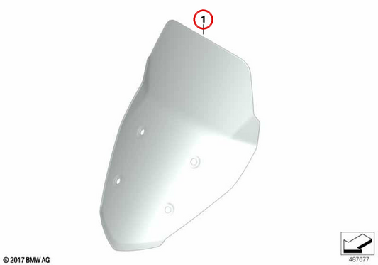 Hohe Windschutzscheibe OEM 77338394700 für BMW C 400 GT K08 (2018-2024). Original BMW Motorrad