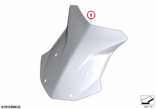 Parabrisa alto fumado OEM 77338554727 para motos BMW R 1250 GS, R 1200 GS Adventure, R 1250 GS Adventure Original BMW Motorrad
