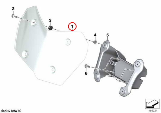 Parbrise grand clair OEM 77339444326 pour motos BMW F 750 GS, F 850 GS, F 900 GS, F 850 GS Adventure, F 900 GS Adventure… et plus. Original BMW Motorrad