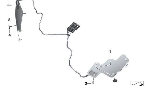 Antena de lámina OEM 65218406466 para BMW Motorrad R1200GS, R1200RT, R nineT, K1600GT, S1000XR, F800GS, F700GS, C600 Sport, C650GT. Original BMW Motorrad.