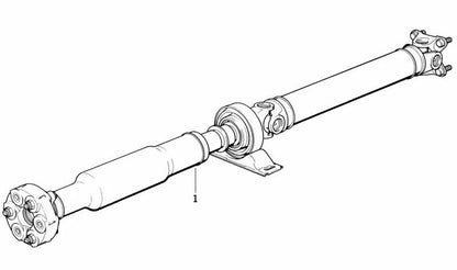 Árbol de transmisión para BMW E30 con cambio manual de 5 velocidades. OEM 26101226733. Original BMW.