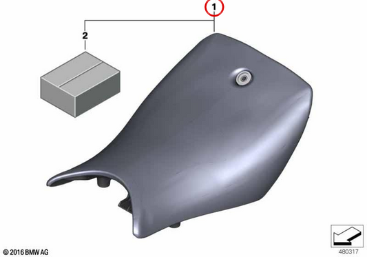 Siège pilote HP Race noir OEM 77348546602 pour motos BMW HP4, S 1000 RR, S 1000 R et plus. Original BMW Motorrad