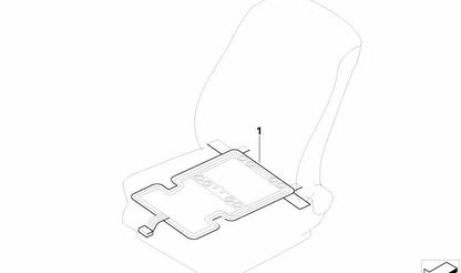 Almohadilla sensor de ocupación asiento delantero OEM 65779171319 para BMW E70, E70N, E71, E72. Original BMW.