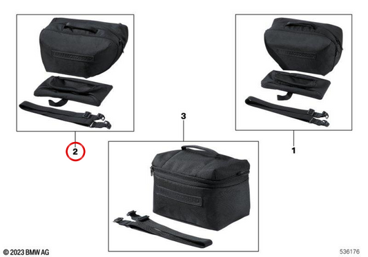 Borsa interna per valigia Vario destra nera OEM 77415A6ED27 per moto BMW R 1300 GS (KA1) Originale BMW Motorrad.