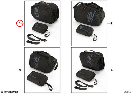 Sac intérieur pour valise gauche OEM 77415B4FE76 pour motos BMW R 1300 R, R 1300 RS. Original BMW Motorrad.