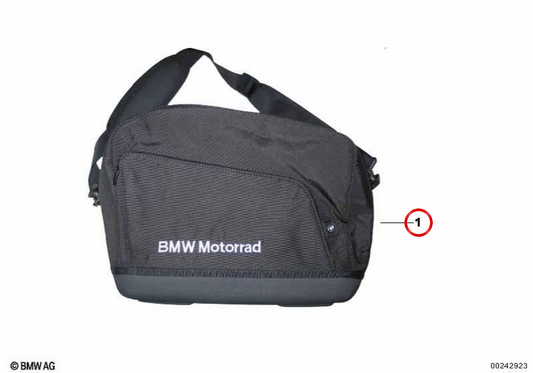 Bolsa interior esquerda para mala de viagem OEM 77418520295 para motos BMW K 1600 GT, K 1600 GTL, R 1200 RT, R 1250 RT. Original BMW Motorrad