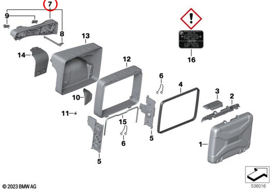 Enclavamiento izquierdo de top case OEM 77418523725 para motos BMW R 1200 GS, R 1250 GS, F 750 GS, F 800 GS, F 850 GS, F 900 GS… y más. Original BMW Motorrad