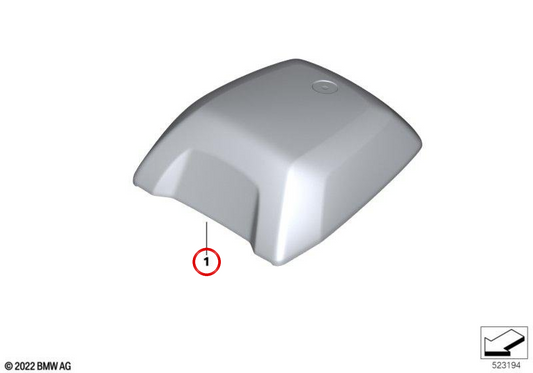 Carénage extérieur de la partie supérieure du topcase 30 l Black Storm OEM 77448414337 pour motos BMW R 1250 R, R 1250 RS, S 1000 XR, F 900 XR, C 400 GT, G 310 GS... et plus. Original BMW Motorrad