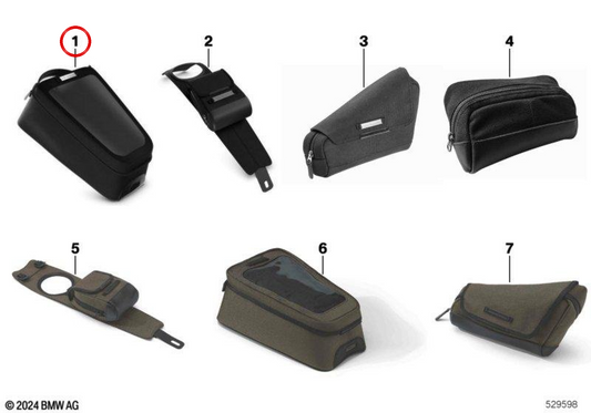 Bolsa tanque OEM 77452467620 para motocicletas BMW R 18, R 18 Classic, R 18 Roctane... e muito mais. Inclui capa impermeável. Originais BMW Motorrad.