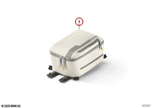 Petite sacoche de réservoir Urban Collection OEM 77455A3C3D9 pour motos BMW R 1300 GS, R 1200 GS, R 1250 GS, R nineT, S 1000 XR, F 850 ​​​​GS, G 310 GS... et plus encore. BMW Motorrad d'origine.