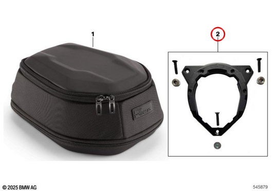 Anneau de réservoir OEM 77455B811F9 pour motos BMW R 1300 R, R 1300 RS. BMW Motorrad d'origine.