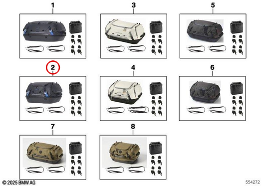 Black Collection Hecktasche OEM 77495A0E758 für BMW Motorräder R 1300 GS, R 1250 GS, S 1000 XR, K 1600 GT, F 850 ​​GS... und mehr. Original BMW Motorrad.