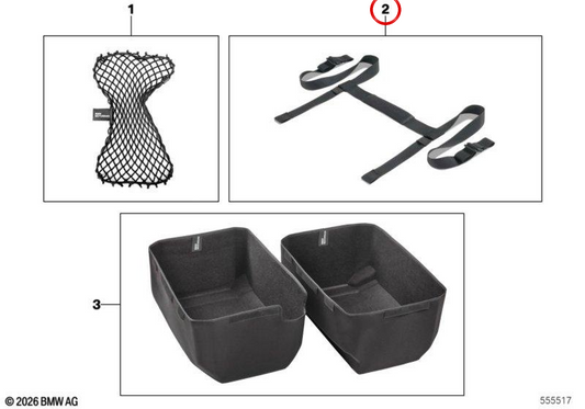 Schwarzer hinterer Tragegriff für Aluminiumkoffer und kleinen Aluminium-Topcase OEM 77495A98561 für BMW R 1300 GS Adventure Original BMW Motorrad