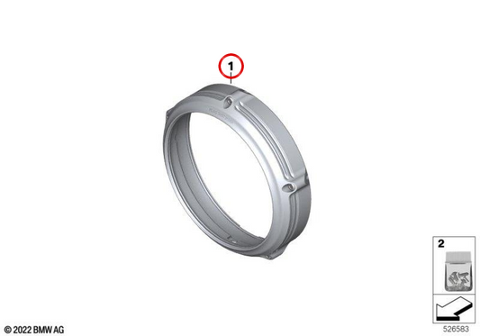 Cubrefaros delantero negro OEM 77515A0B9E5 para motos BMW R 18, R 18 Classic. Original BMW Motorrad.