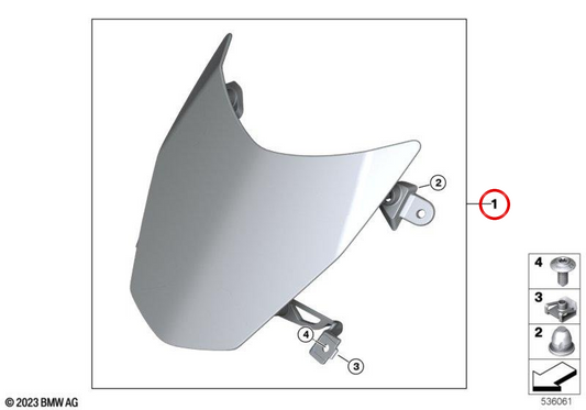 Juego de protectores de faro delantero OEM 77517105970 para motos BMW R 1300 GS (KA1) Original BMW Motorrad