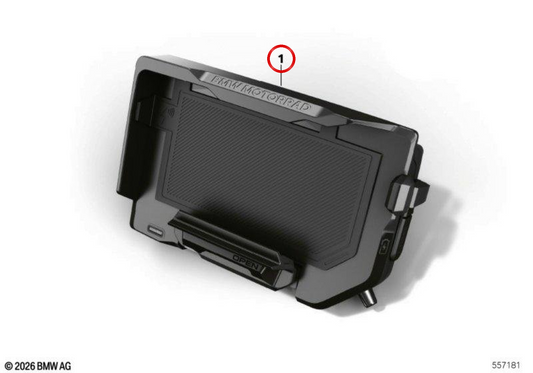 ConnectedRide Support Game Cradle OEM 77525A84266 pour BMW R1300GS Motorcycles, R1250GS, F900XR, S1000XR, M1000R, C400GT ... et plus. BMW original Motorrad.