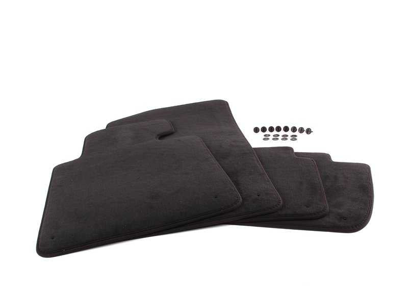 Carpetes originais OEM 51478201222 para BMW E46 (todos os modelos compatíveis: Berlina, Coupé, Touring, Compact e Cabrio). BMW original.