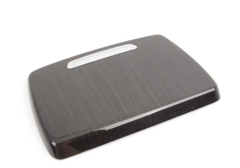 Juego de molduras consola central madera Fineline OEM 51169206377 para BMW F10, F11. Original BMW.