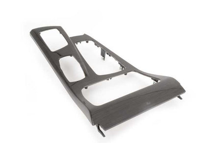 Juego de molduras consola central madera Fineline OEM 51169206377 para BMW F10, F11. Original BMW.