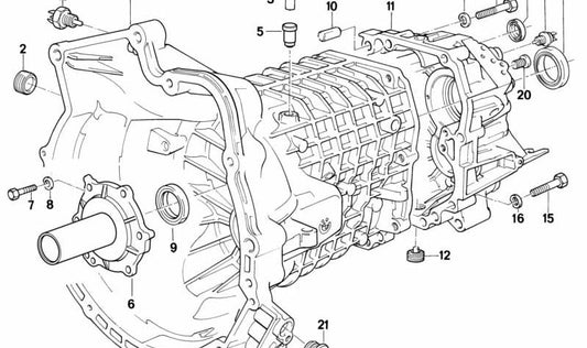 Caixa de engrenagens OEM de parafuso de drenagem 23111224480 para BMW E30, E28, E34, E24, E23, E32. BMW original.