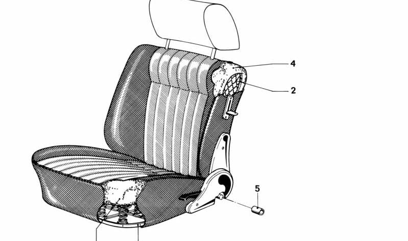 Almohadilla Asiento Delantero para BMW (OEM 52111824773). Original BMW