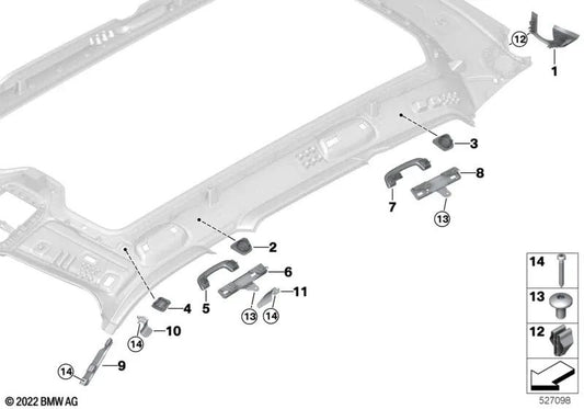 Linkslautsprecherabdeckung für BMW G09 XM (OEM 51444A228E1). Original BMW.