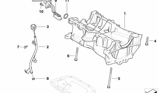 Cárter de aceite superior OEM 11137799386 para MINI R50 One D (03/2003 - 11/2006). Original MINI.