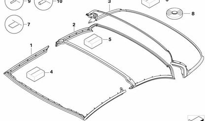 Hartes Dach hinten OEM 54377217244 für BMW E93 (3 Cabrio -Serie). Original BMW.