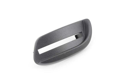 Embellecedor derecho negro OEM 52108242836 para BMW Serie 3 E46. Pieza original para sistema de asiento delantero (respaldo y mecanismo de desbloqueo). Original BMW.