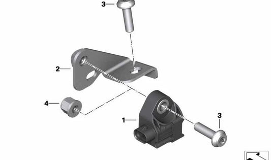 Soporte sensor de aceleración OEM 61358562112 para motos BMW K 1600 Bagger (K61). Original BMW Motorrad.