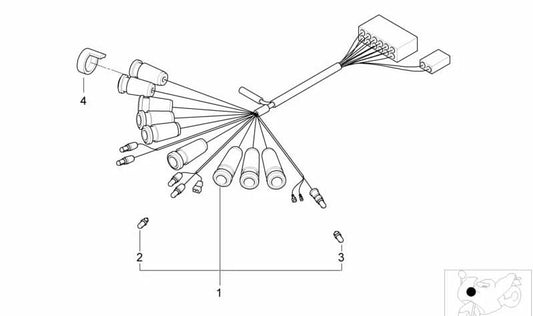 Símbolo de control intermitente derecho OEM 62132306865 para motos BMW R1100R, R850R, R1150R. Original BMW Motorrad.