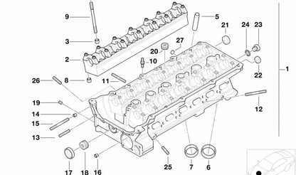 Tornillo prisionero M6x60 OEM 07129908109 para BMW E46, E39, E60, E61, E38, E65, E66, E83, E53, E85. Original BMW.