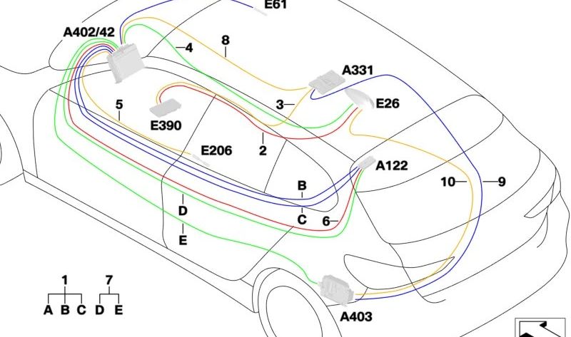 Modulo di riparazione Unità di testa di base OEM 61119836659 per BMW F44. Sostituzione BMW originale.