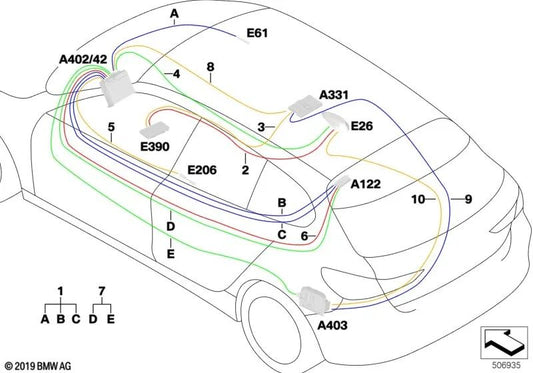 DAB-Antennen-Reparaturmodul OEM 61119432768 für BMW F40, 116d, 118d, 118i, 116i. Original BMW.