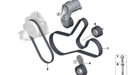 Polea de desviación (tensor correa) OEM 11287848607 para BMW F87, F80, F82, F83. Original BMW.