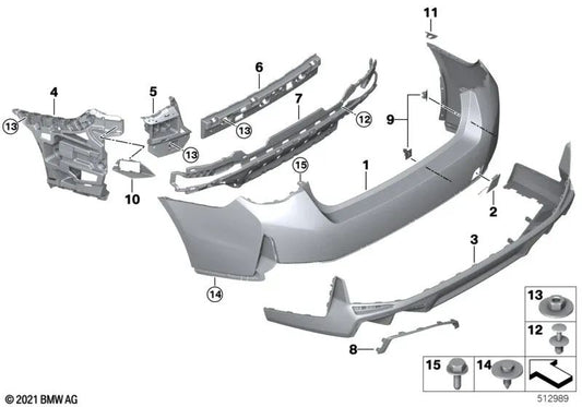 Links hintere Akzentstange für BMW F30, F10, F20 (OEM 51125A09997). Original BMW