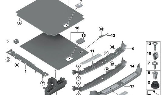 Verzierungsschützer OEM 5147722216 Grenze für BMW X3 F25 (SDRIVE18D, SDRIVE20I). Original BMW.