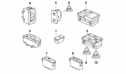 Conector eléctrico 6 pines blanco OEM 61131378126 para BMW E34, E32, E36, E30, E31, E28, E24. Original BMW.